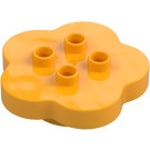 Duplo Arancione chiaro brillante Fiore 4 x 4 (15515)