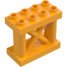 Duplo Orange clair brillant Lattice mur 2 x 4 x 3 (65156)