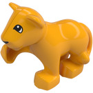 Duplo Bright Light Orange Lion Cub with Raised Paw (12046 / 54528)