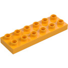 Duplo Orange clair brillant assiette 2 x 6 (98233)