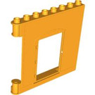 Duplo Arancione chiaro brillante Parete 1 x 8 x 6 con Porta (Destra) (51261)