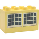 Duplo Bright Light Yellow Brick 2 x 4 x 2 with Windows (31111 / 60830)