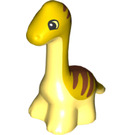 Duplo Amarillo claro brillante Diplodocus con Naranja oscuro Rayas (38278)