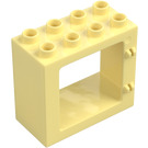 Duplo Bright Light Yellow Door Frame 2 x 4 x 3 with Flat Rim (61649)