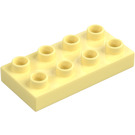 Duplo Bright Light Yellow Plate 2 x 4 (4538 / 40666)