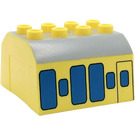 Duplo Světle žlutá Vlak Horní 4 x 4 x 2 s Carriage (51548)