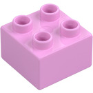 Duplo Leuchtendes Rosa Stein 2 x 2 (3437 / 89461)