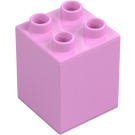 Duplo Jasnoróżowy Cegła 2 x 2 x 2 (31110)