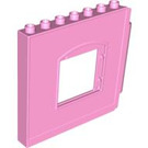 Duplo Bright Pink Panel 1 x 8 x 6 with Window - Left (51260)