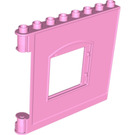 Duplo Rose Pétant Panneau 1 x 8 x 6 avec Fenêtre - Droite (53916)