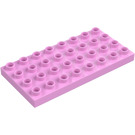 Duplo Rosa brillante Placa 4 x 8 (4672 / 10199)