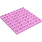 Duplo Bright Pink Plate 8 x 8 (51262 / 74965)