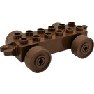 Duplo Brown Car Chassis 2 x 6 with Brown Wheels (2312)