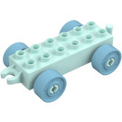 Duplo Chassis 2 x 6 met Blauw Wielen (14639)