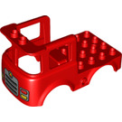 Duplo Chasis 4 x 8 x 3.5 Firetruck con Rojo y Amarillo headlights (43590)