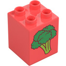 Duplo Korall Kloss 2 x 2 x 2 med Broccoli (31110 / 105426)