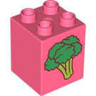 Duplo Coral Brick 2 x 2 x 2 with Broccoli (31110 / 105426)