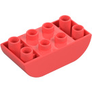 Duplo Coral Brick 2 x 4 with Curved Bottom (98224)