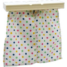 Duplo Vorhang Schiene mit Weiß Polka Dot Curtains (76507)