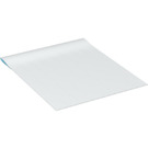 Duplo Curtain avec Cut Strips avec Medium Azure et blanc Sides (78690)