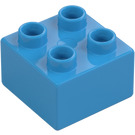 Duplo Tumma asuurinsininen Palikka 2 x 2 (3437 / 89461)