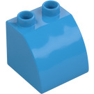 Duplo Dark Azure Slope 45° 2 x 2 x 1.5 with Curved Side (11170)