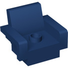 Duplo Donkerblauw Armchair met Squared Armen (4885)