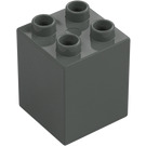 Duplo Donkergrijs Steen 2 x 2 x 2 (31110)