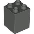 Duplo Dark Gray Brick 2 x 2 x 2 (31110)