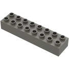 Duplo Dark Gray Brick 2 x 8 (4199)