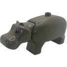 Duplo Donkergrijs Hippo met Moveable Hoofd (74578)
