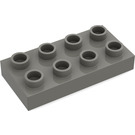 Duplo Mørkegrå Plade 2 x 4 (4538 / 40666)