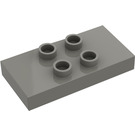 Duplo Dark Gray Tile 2 x 4 x 0.33 with 4 Center Studs (Thick) (6413)