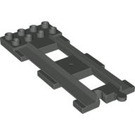 Duplo Dark Gray Train Track with Plate (31442)