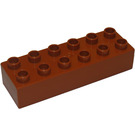 Duplo Ciemna pomarańcza Cegła 2 x 6 (2300)