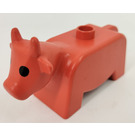 Duplo Arancione scuro Cow con Nero Occhi