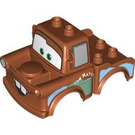 Duplo Dark Orange Truck Body with Mater Front Teeth (101604)