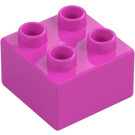 Duplo Tmavě růžová Kostka 2 x 2 (3437 / 89461)