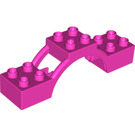 Duplo Mørk rosa Kloss 2 x 8 x 2 med bo med Holder,dia.5 (62664)