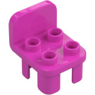 Duplo Dark Pink Chair 2 x 2 x 2 with Studs (6478 / 34277)