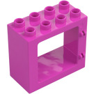 Duplo Dark Pink Door Frame 2 x 4 x 3 with Flat Rim (61649)