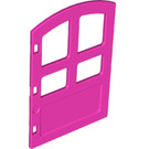 Duplo Dunkelpink Tür mit kleineren unteren Fenstern (31023)