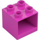 Duplo Mørk rosa Drawer Cabinet 2 x 2 x 1.5 (4890)