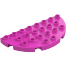 Duplo Dunkles Pink Platte 8 x 4 Semicircle (29304)