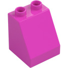 Duplo Dark Pink Slope 2 x 2 x 2 (70676)