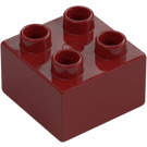 Duplo Dark Red Brick 2 x 2 (3437 / 89461)