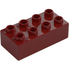 Duplo Tmavě červená Kostka 2 x 4 (3011 / 31459)