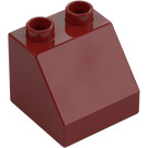 Duplo Donkerrood Helling 2 x 2 x 1.5 (45°) (6474 / 67199)