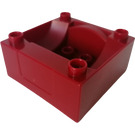 Duplo Dark Red Train Compartment 4 x 4 x 1.5 with Seat (51547 / 98456)