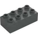 Duplo Dunkles Steingrau Stein 2 x 4 (3011 / 31459)